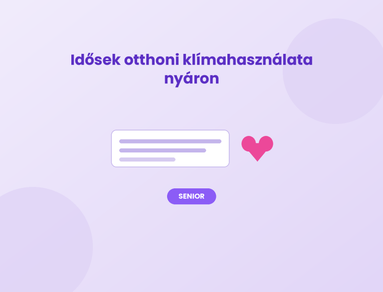 idősek otthoni klímahasználata – hűvös nappali időseknek