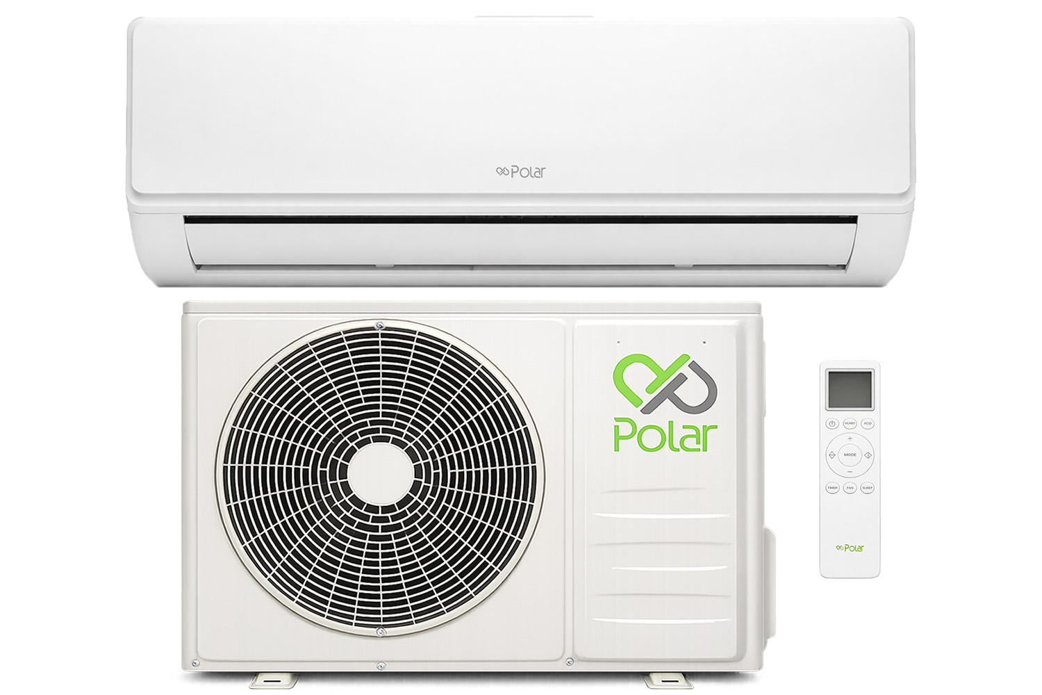 Polar Prime split klíma beltéri egysége, kültéri egysége és távirányítója